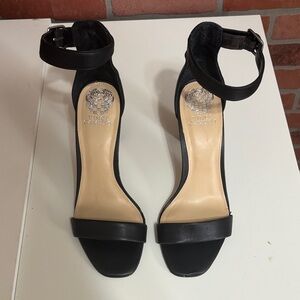 Vince Camuto Black Ankle Strap Heels